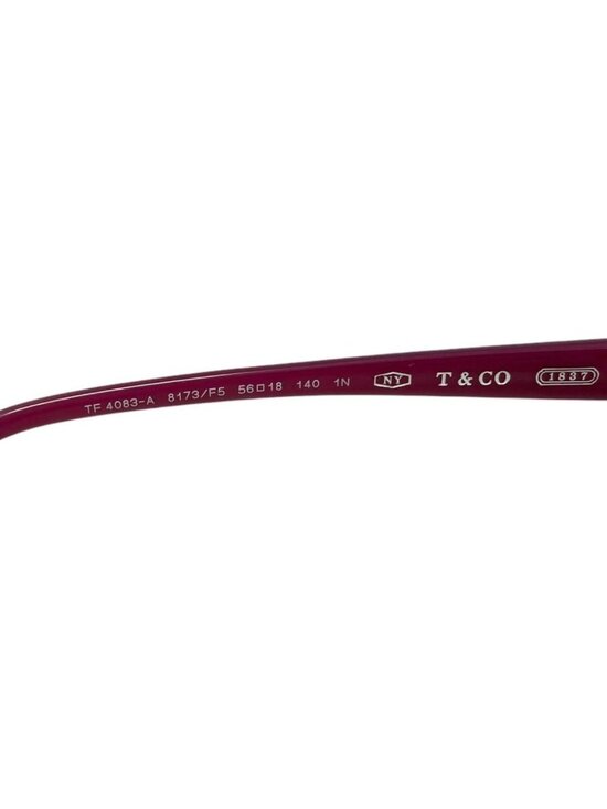 Tiffany & Co Sunglasses Logo Wine Red Bordeaux Silver Eyewear main image 6
